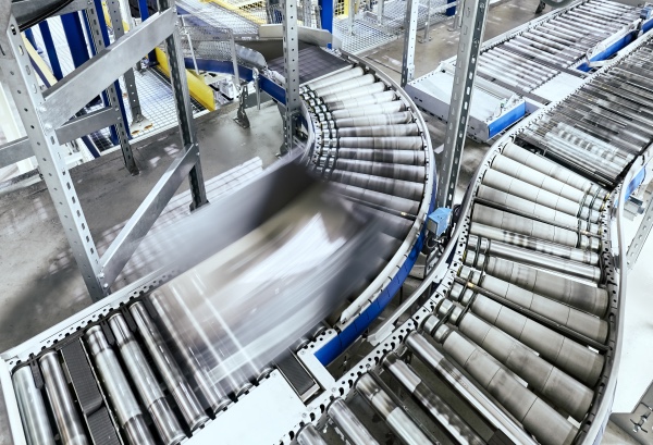 An industrial production line.